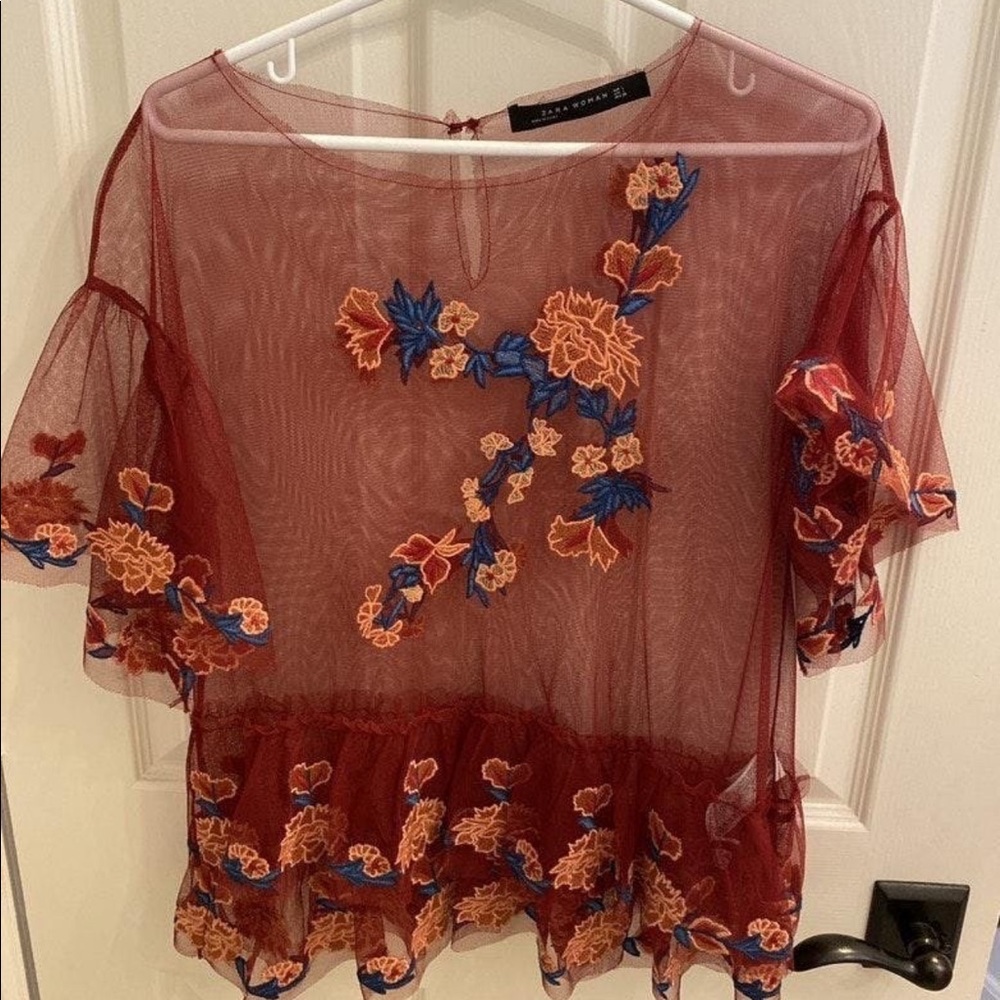 Sheer Zara blouse